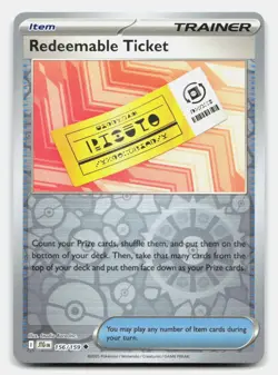 Redeemable Ticket 156/159 Uncommon Journey Together Pokemon Reverse Holo NM - Image 1