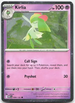Kirlia (Cosmos Holo) 059/132 Holo Miscellaneous Cards & Products Pokemon NM - Image 1