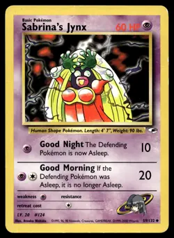 Sabrina's Jynx 059/132 Pokemon Gym Heroes Unlimited Non Holo (MP) - Image 1