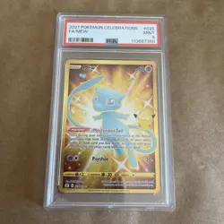 2021 Pokemon Celebrations Mew Full Art 025/025 PSA 9 - Image 1