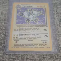 Pokemon TCG Magneton 11/62 Fossil Holo Rare Unlimited English 80 HP 1999 - Image 1