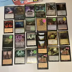 26 GREEN & Black Magic The Gathering Card Lot Great Value All 26 Cards LP-HP - Image 2