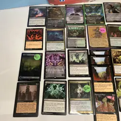 26 GREEN & Black Magic The Gathering Card Lot Great Value All 26 Cards LP-HP - Image 3