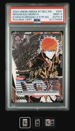 Union Arena 2 Star Signature Ichigo Kurosaki Psa 9 Signed By Masakazu Morita - Image 1