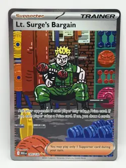 Lt. Surge's Bargain 185/132 Mega Evolution NM Special Illustration Rare Pokemon - Image 1