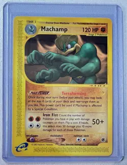 Pokemon TCG Machamp 51/165 Expedition Base Set Rare Regular 2002 LP - Image 1
