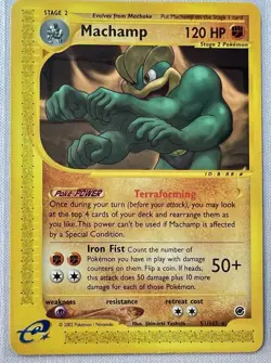 Pokemon TCG Machamp 51/165 Expedition Base Set Rare Regular 2002 LP - Image 2