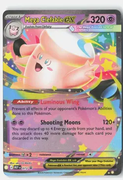 Mega Clefable ex 072 Holo Promo ME: Mega Evolution Promo Pokemon Near Mint - Image 1