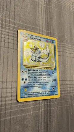 Pokemon TCG Vaporeon 12/64 Jungle Holo Rare MP- - Image 2