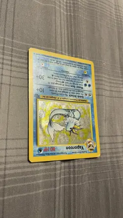 Pokemon TCG Vaporeon 12/64 Jungle Holo Rare MP- - Image 4