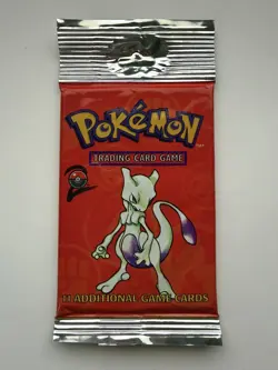 Sealed Base Set 2 Booster Pack - Long Crimp - Mewtwo Art - Pokemon TCG WOTC - Image 1