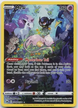 Mew GG10/GG70 Holo Trainer Gallery Rare Crown Zenith Galarian Gallery Pokemon NM - Image 1