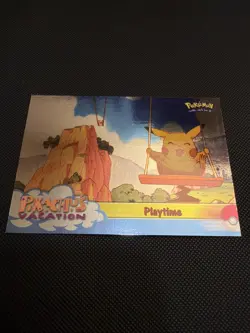 1999 Topps Pokemon The First Movie #57 Playtime Foil -NM Blue Logo - Image 1