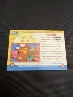 1999 Topps Pokemon The First Movie #57 Playtime Foil -NM Blue Logo - Image 2