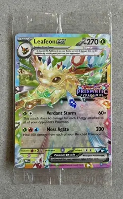 Pokemon Sealed Leafeon EX 6 Prismatic Evolutions Stamped Promo Rare New Holo - Image 1