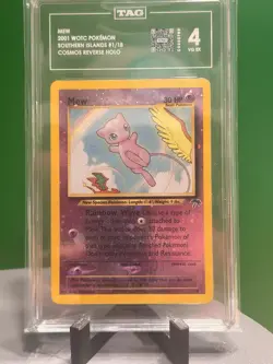 Mew Southern Islands 1/18 Promo Reverse Holo English 2001 TAG Graded - Image 1