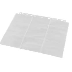 Pockets -Sided Trading Card Pages Sleeves 9- Clear Plastic Game Card4288 - Image 3