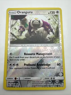 Pokemon Card Oranguru Ultra Prism Reverse Holo Uncommon 114/156 NM - Image 1