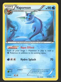 Vaporeon 22/98 Pokemon TCG XY - Ancient Origins VLP - Image 1