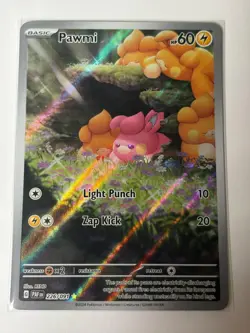 Pawmi 226/091 Illustration Rare Paldean Fates Pokemon Holo Near Mint - Image 1