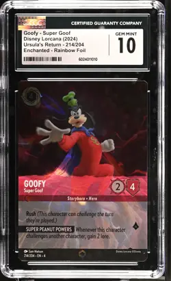 Disney Lorcana - Goofy - Super Goof - ENCHANTED - Ursula's Return - GEM CGC 10 - Image 3