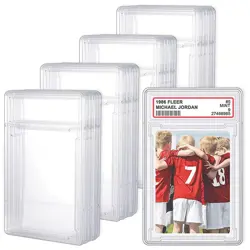 Trading Cards Protector Case Acrylic Clear Baseball Card Holders with Label1900 - Image 1