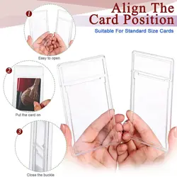 Trading Cards Protector Case Acrylic Clear Baseball Card Holders with Label1900 - Image 2