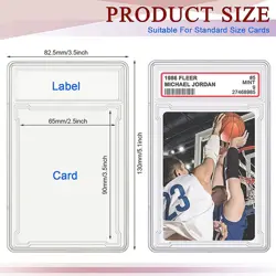 Trading Cards Protector Case Acrylic Clear Baseball Card Holders with Label1900 - Image 3