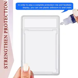 Trading Cards Protector Case Acrylic Clear Baseball Card Holders with Label1900 - Image 5