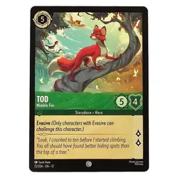 Fox and the Hound Disney Lorcana Tod Nimble Fox 72/204 NM - Image 1