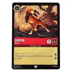 Fox and the Hound Disney Lorcana Trading Card Copper Big Dog 116/204 NM - Image 1