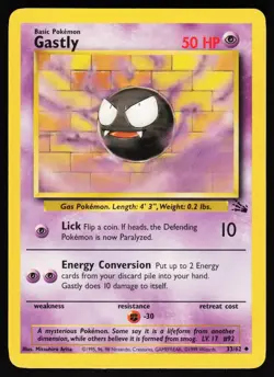 Gastly 33 Unlimited 62 UC Fossil Pokemon Lightly Played - Image 1