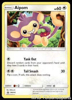 Aipom - SM244 Sun & Moon Promo Pokemon TCG LP - Image 1