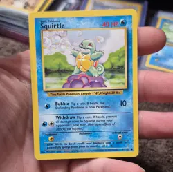 Pokemon TCG Squirtle 63/102 Base Set Unlimited Regular English 1999 40 HP - Image 1
