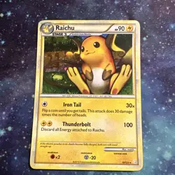 Pokemon Card - Raichu 10/123 HeartGold & SoulSilver 2010 Rare Holo - Image 1