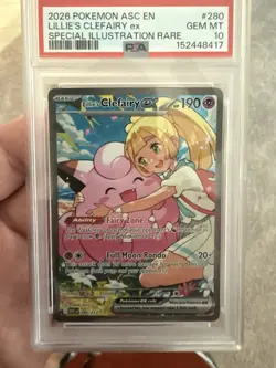 2026 POKEMON ASC EN-ASCENDED HEROES #280 LILLIE'S CLEFAIRY EX PSA 10 - Image 1