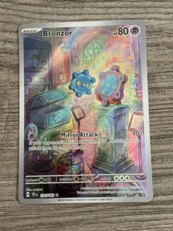 Bronzor - 170/162 Pokemon SV05: Temporal Forces Holo Illustration Rare NM - Image 1