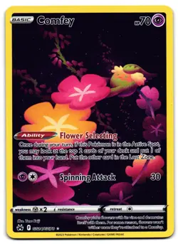 Comfey GG14/GG70 - 🌊 Crown Zenith Galarian Gallery Pokemon TCG Holo 🖤 - LP - Image 1