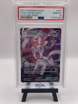 Sylveon VMAX Psa 10 -Evolving Skies - 2021 Pokemon 075/203 SWSH - Image 1