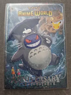 Pokemon RARE Gengar Silver Holo 30th Anniversary Anime World Cosplay Promo - Image 1