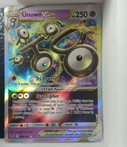 Unown VSTAR 066/195 Silver Tempest Ultra Rare Holo 250 HP VSTAR Pokemon Eng - Image 1