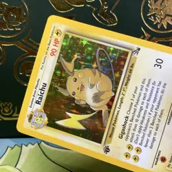 1st Edition Raichu 14/62 Fossil Holo Rare Pokemon Card LP + NM - - Image 3