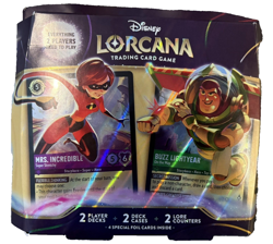 Disney Lorcana TCG 2-Player Starter Set SEALED NEW - 4 Foil Promo Cards - Image 1