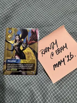 Riftbound - Leblanc, Deceiver - Sealed Plated Metal Prize Wall Card UNL 199/219 - Image 1