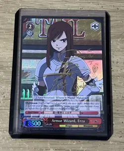 Weiss Schwarz Armor Wizard, Erza English Fairy Tail Signed FT/EN-S02-T17SP SP NM - Image 1