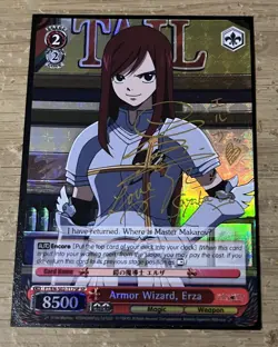 Weiss Schwarz Armor Wizard, Erza English Fairy Tail Signed FT/EN-S02-T17SP SP NM - Image 3