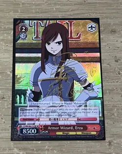 Weiss Schwarz Armor Wizard, Erza English Fairy Tail Signed FT/EN-S02-T17SP SP NM - Image 4