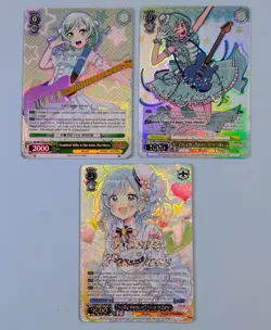 Weiss Schwarz BanG Dream! Hina Hikawa Lot x3 – 2x BDR/SR – Pastel✽Palettes - Image 1