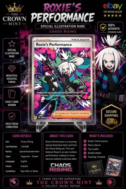 Roxie’s Performance 121/086 SIR Holo Chaos Rising Pokemon Card NM/Mint - Image 1