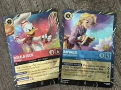 Disney Lorcana EPCOT Festival of the Arts Holographic Cards Rapunzel & Donald - Image 2